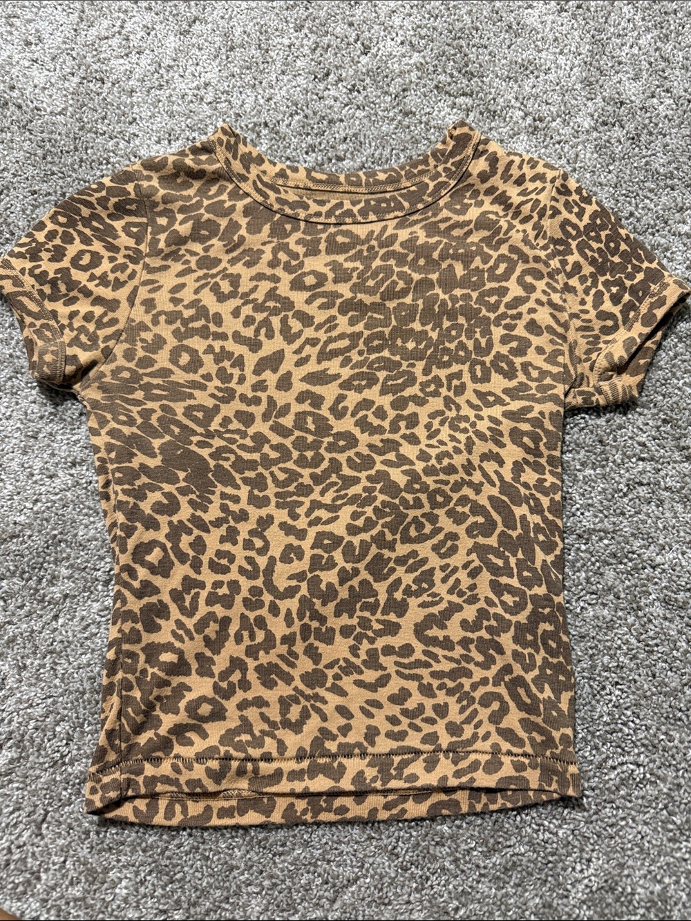 BDG Leopard Print Cropped Tee